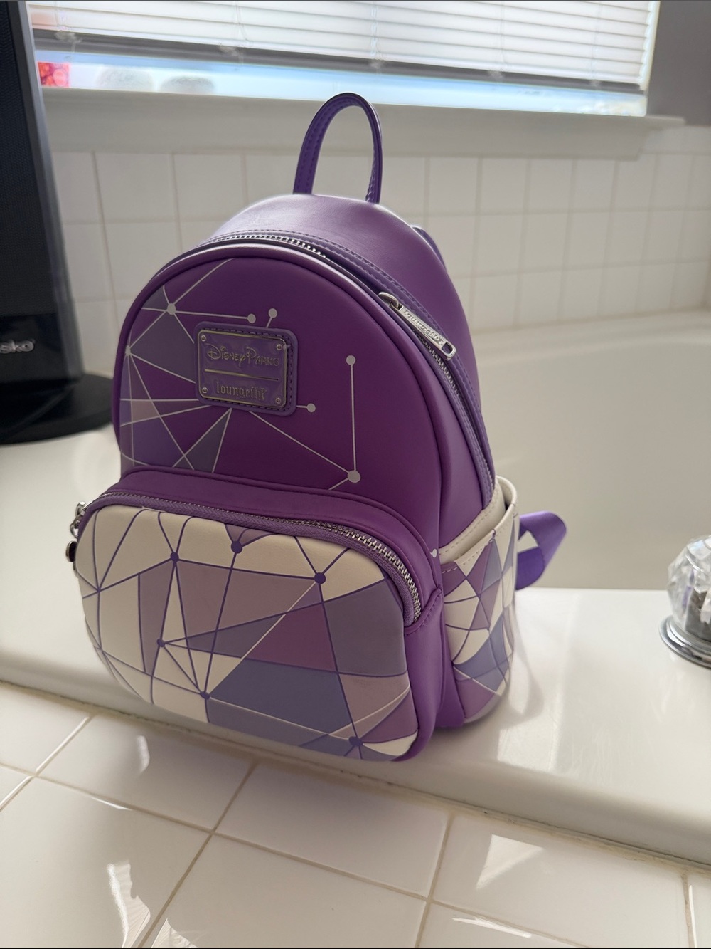 Loungefly Purple Geometric Mini Backpack